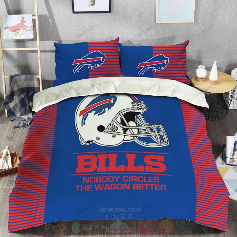 NFL Buffalo Bills Nobody Cricles The Wagon Better Inspired Bedding Set 1