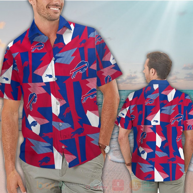 BEST NFL Buffalo Bills Red-Blue Hawaii Shirt, Short 2 NFL Buffalo Bills Red Blue Hawaiian Shirt Short 1