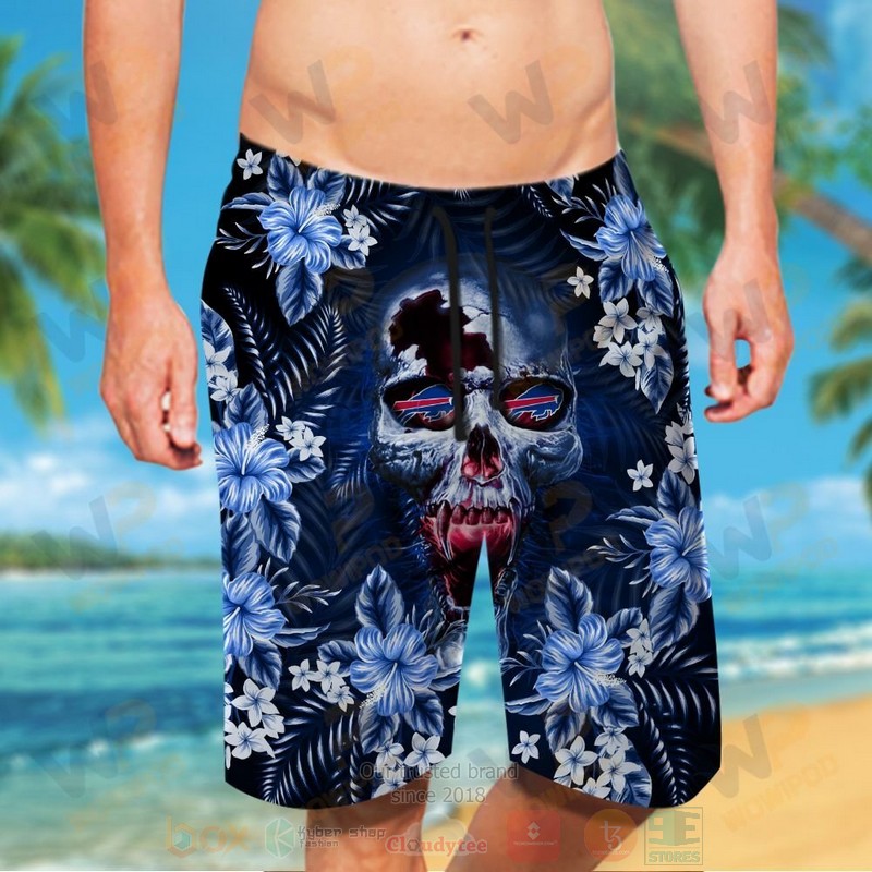 BEST NFL Buffalo Bills Skull Hawaii Shirt, Short 5 NFL Buffalo Bills Skull Hawaiian Shirt Short 1 2 3 4