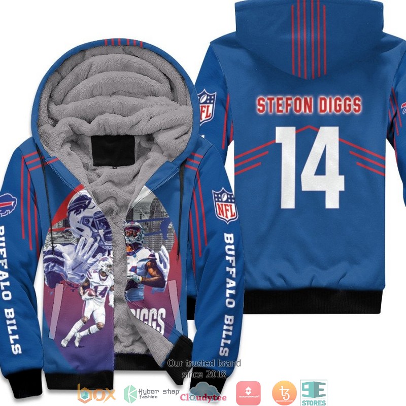 NFL Buffalo Bills Stefon Diggs 14 Team Blue 3d Fleece Hoodie 1 NFL Buffalo Bills Stefon Diggs 14 Team Blue 3d Fleece Hoodie