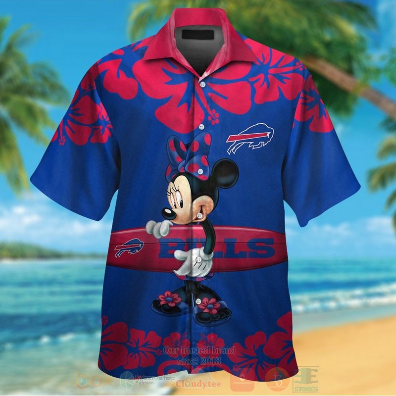 NFL Buffalo Bills and Minnie Mouse Hawaiian Shirt Short