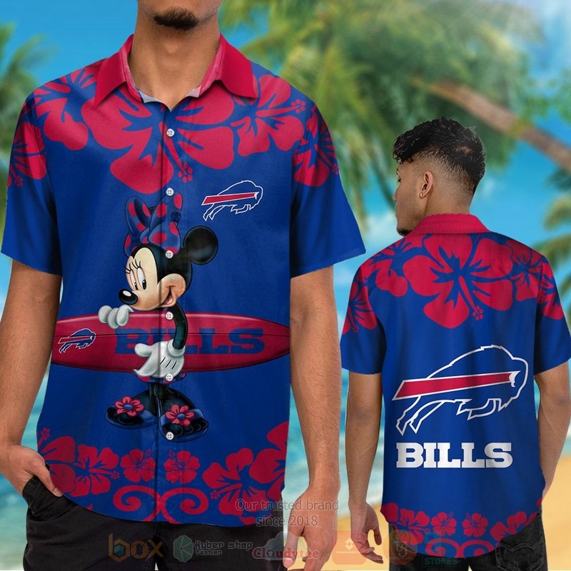 BEST NFL Buffalo Bills and Minnie Mouse Hawaii Shirt, Short 2 NFL Buffalo Bills and Minnie Mouse Hawaiian Shirt Short 1