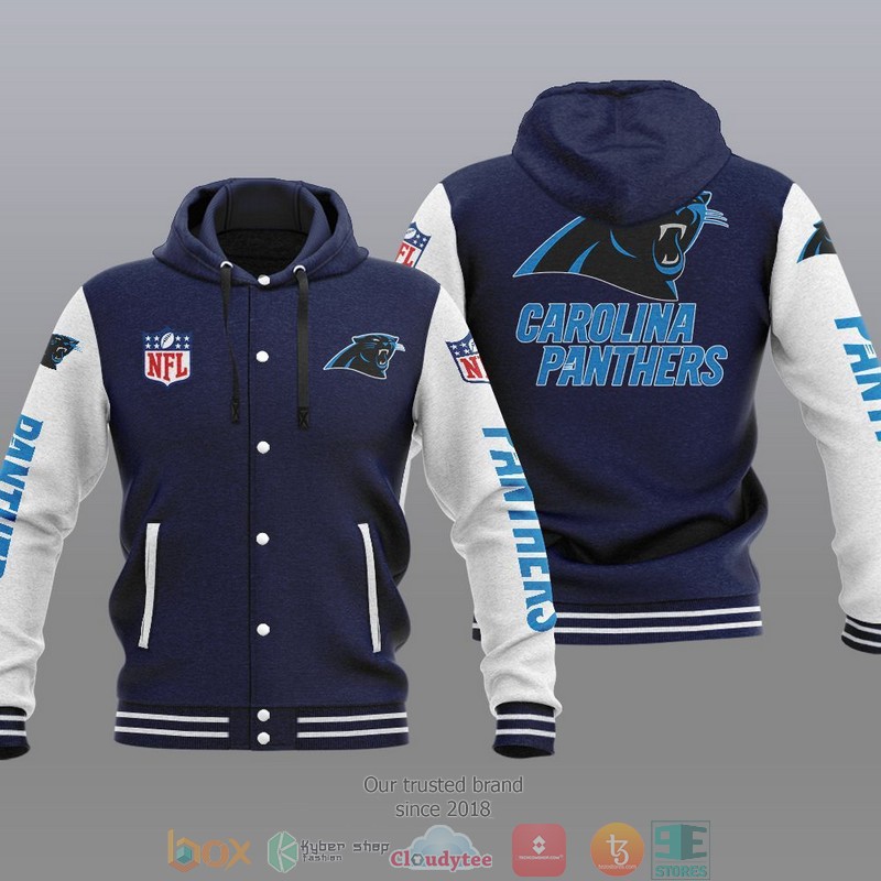HOT Carolina Panthers Varsity Hoodie Jacket 3 NFL Carolina Panthers Baseball Jacket Hoodie 1 2