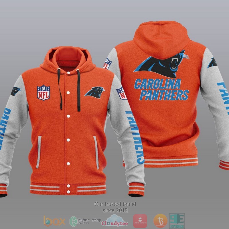 HOT Carolina Panthers Varsity Hoodie Jacket 6 NFL Carolina Panthers Baseball Jacket Hoodie 1 2 3 4 5