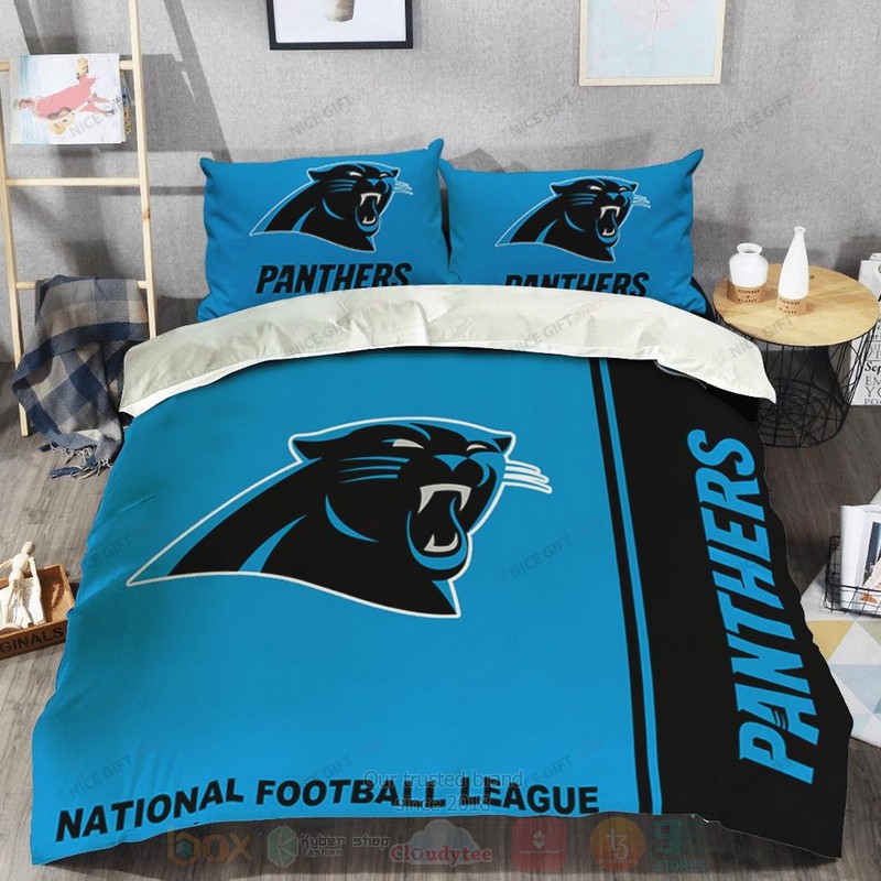 NFL Carolina Panthers Inspired Blue Bedding Set 1