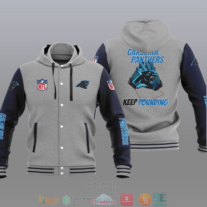 NFL Carolina Panthers Keep Pounding Baseball Jacket Hoodie 1