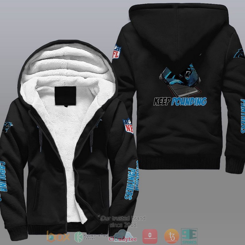 HOT Carolina Panthers Keep Pounding 3D Fleece Hoodie 9 NFL Carolina Panthers Keep Pounding Fleece Hoodie
