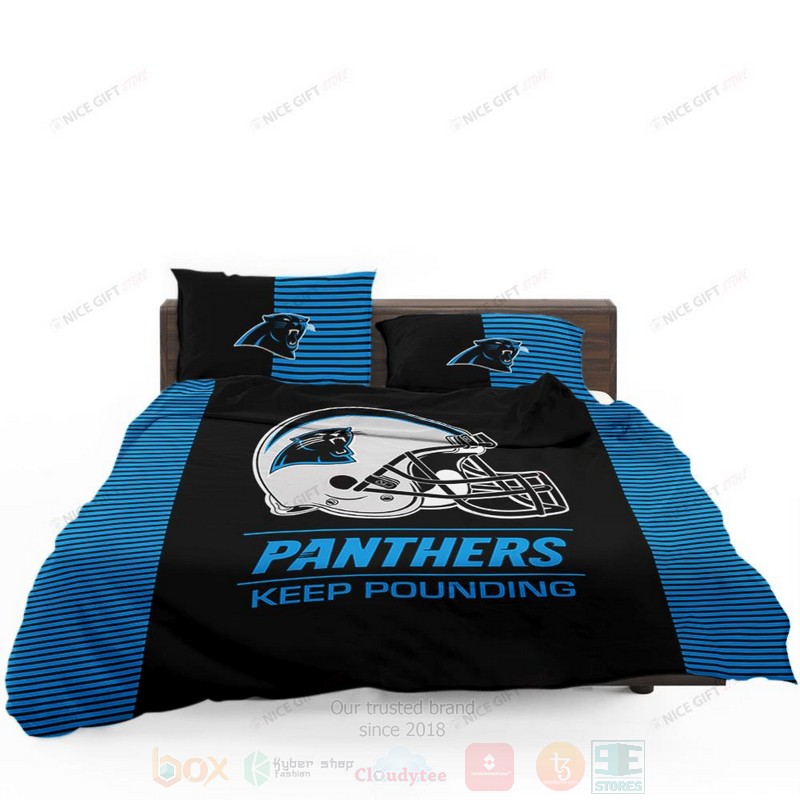 NFL Carolina Panthers Keep Pounding Inspired Bedding Set