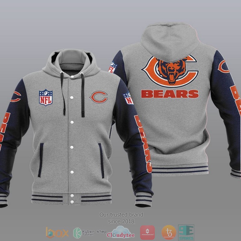 NFL Chicago Bears Baseball Jacket Hoodie 1