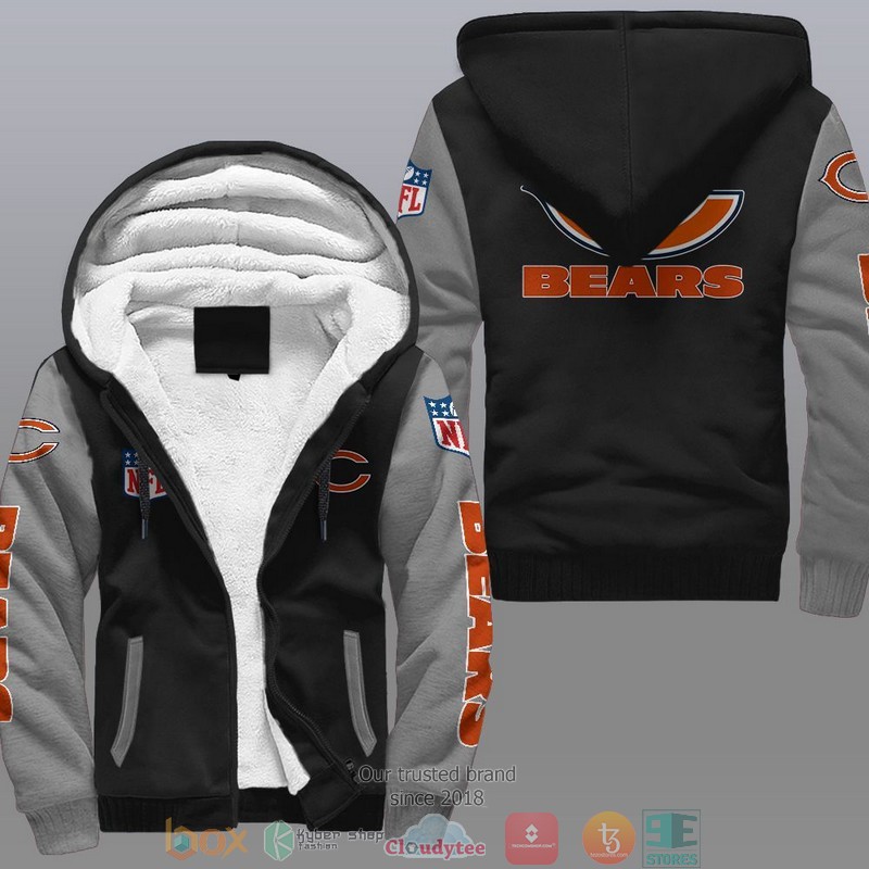HOT Chicago Bears 3D Fleece Hoodie 2 NFL Chicago Bears Fleece Hoodie 1