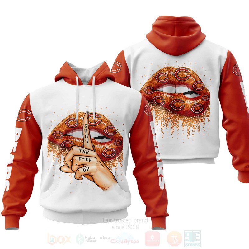 NFL Chicago Bears Lips Personalized 3D Hoodie Zip Hoodie