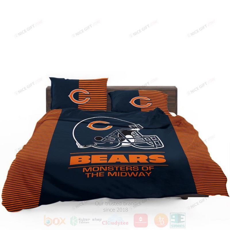 NFL Chicago Bears Monsters of The Midway Inspired Bedding Set