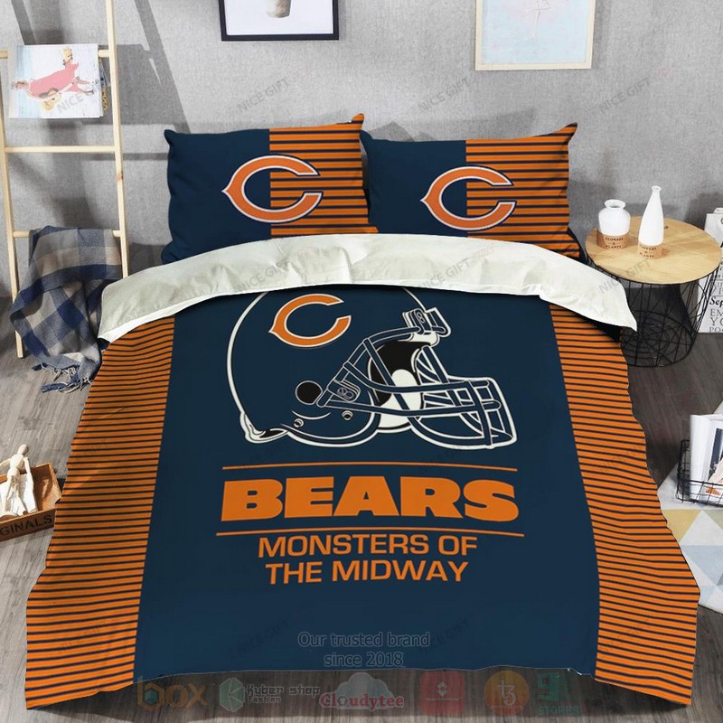 NFL Chicago Bears Monsters of The Midway Inspired Bedding Set 1