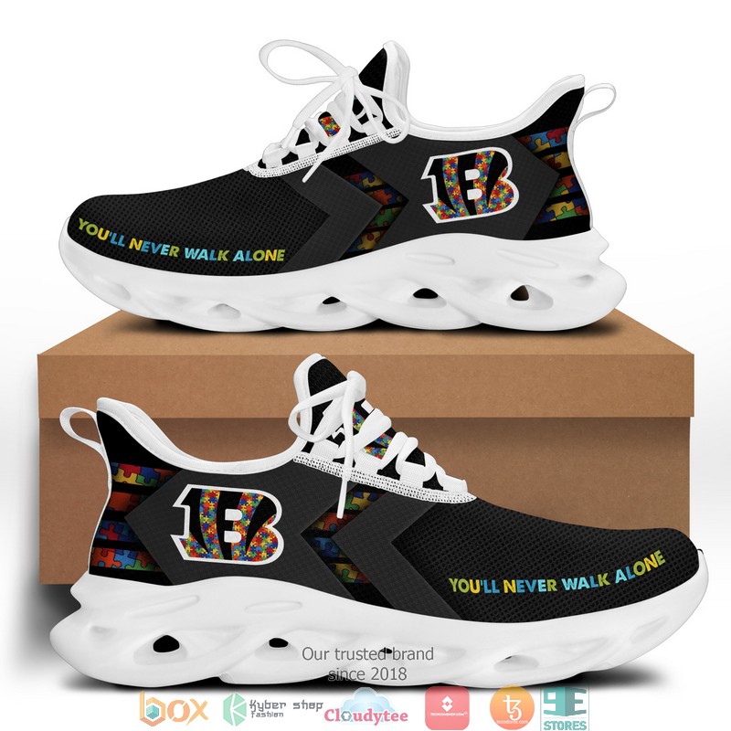 NFL Cincinnati Bengals Autism Max Soul Sneakers 2 NFL Cincinnati Bengals Autism Max Soul Sneakers 1