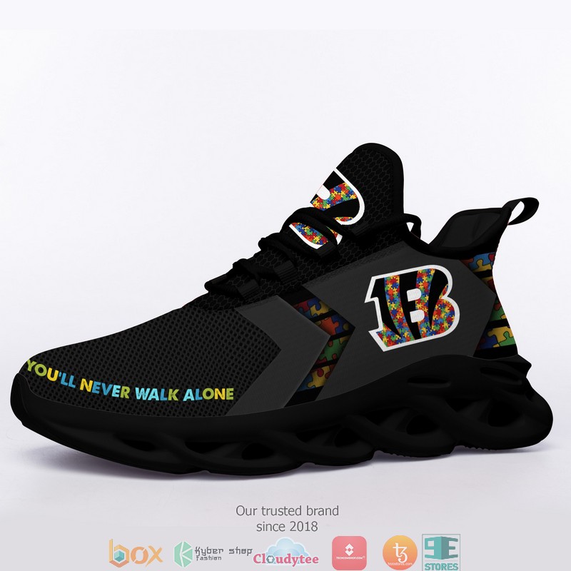NFL Cincinnati Bengals Autism Max Soul Sneakers 3 NFL Cincinnati Bengals Autism Max Soul Sneakers 1 2