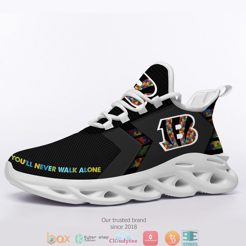 NFL Cincinnati Bengals Autism Max Soul Sneakers 4 NFL Cincinnati Bengals Autism Max Soul Sneakers 1 2 3