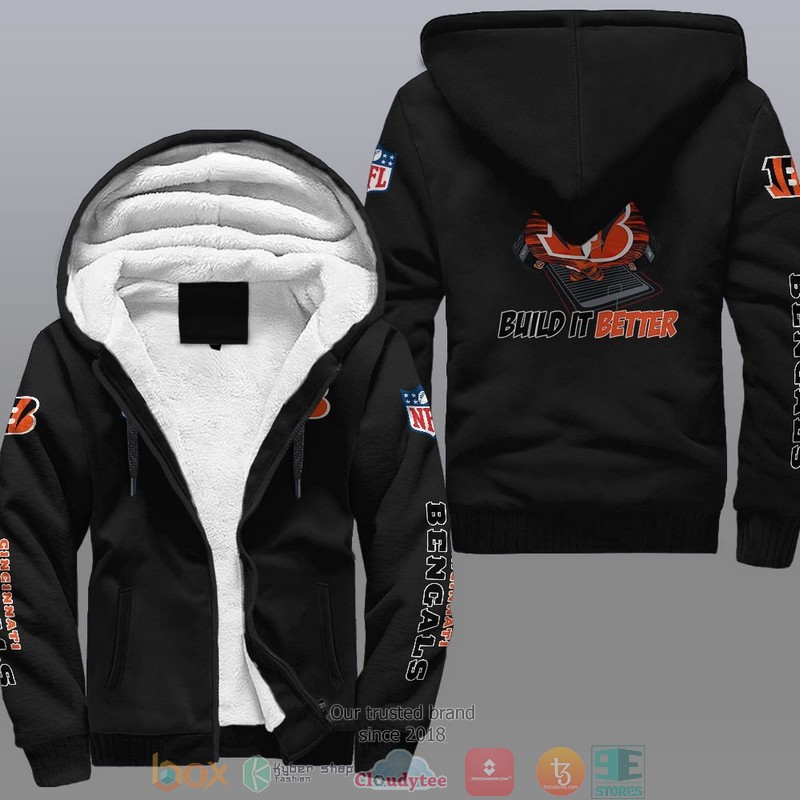 HOT Cincinnati Bengals Build It Better 3D Fleece Hoodie 8 NFL Cincinnati Bengals Build It Better Fleece Hoodie