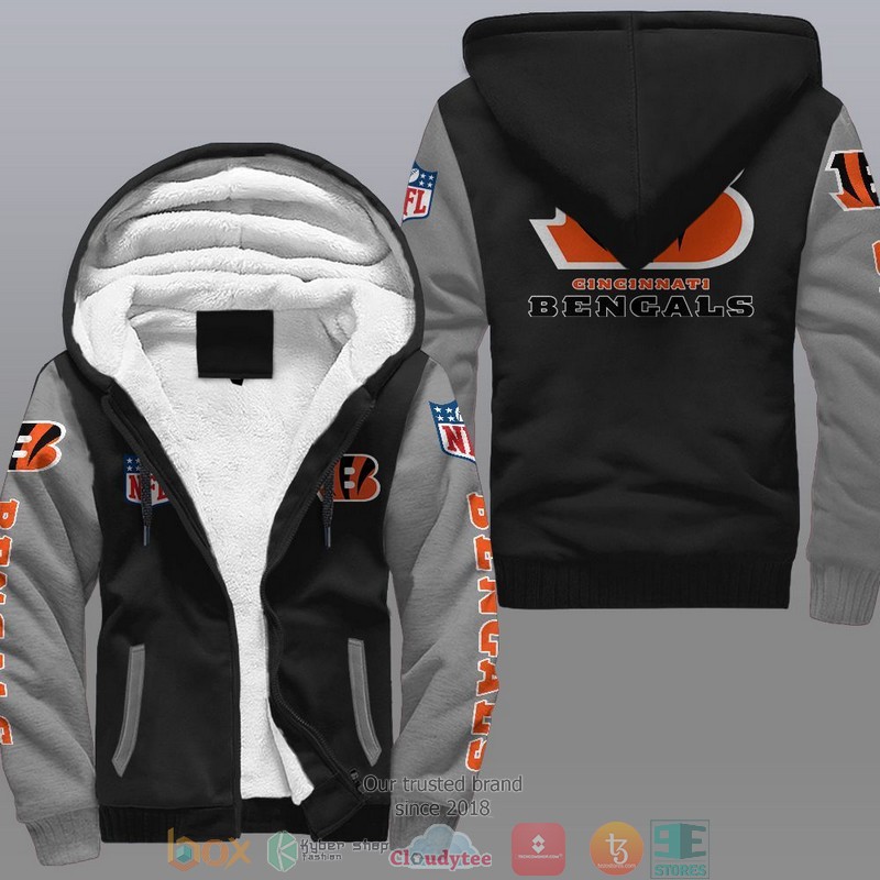 HOT Cincinnati Bengals 3D Fleece Hoodie 2 NFL Cincinnati Bengals Fleece Hoodie 1