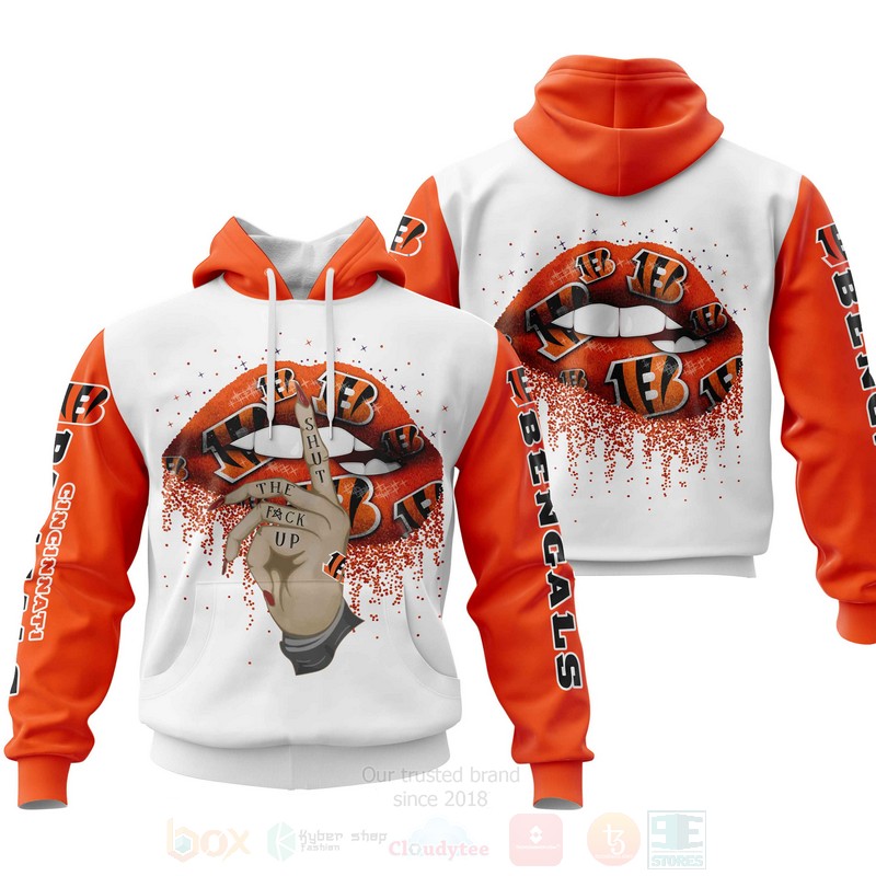NFL Cincinnati Bengals Lips Personalized 3D Hoodie Zip Hoodie