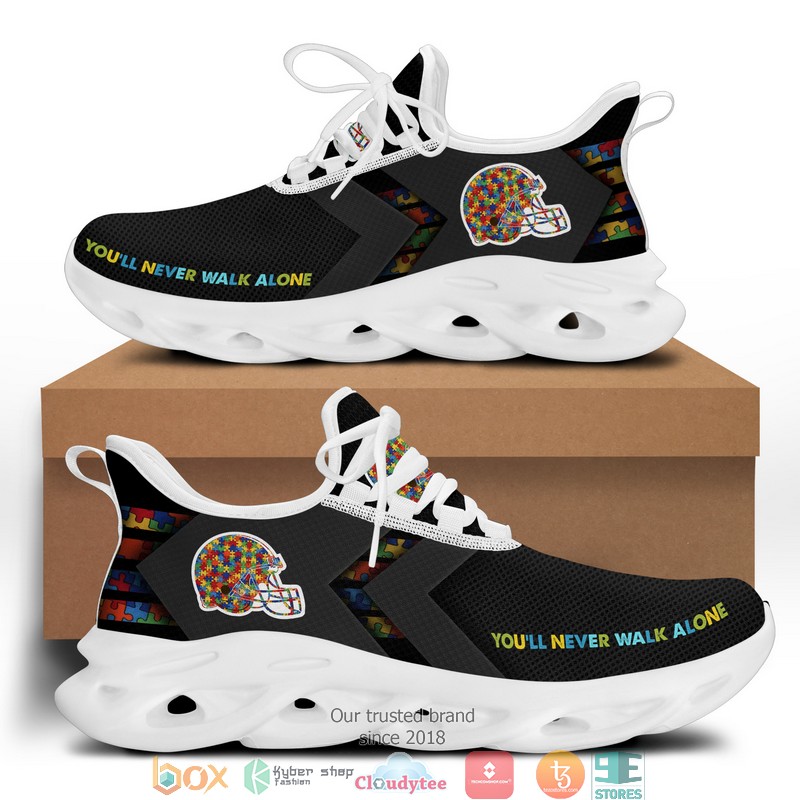 NFL Cleveland Browns Autism Max Soul Sneakers 4 NFL Cleveland Browns Autism Max Soul Sneakers 1 2 3