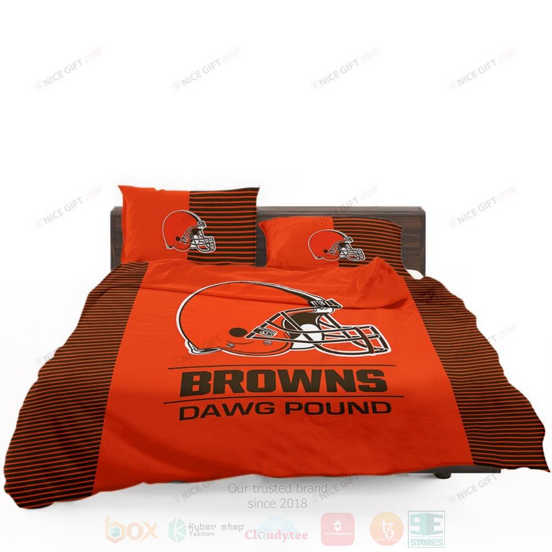 NFL Cleveland Browns Dawg Pound Inspired Bedding Set