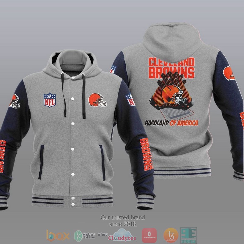 NFL Cleveland Browns Hardland Of America Baseball Jacket Hoodie 1