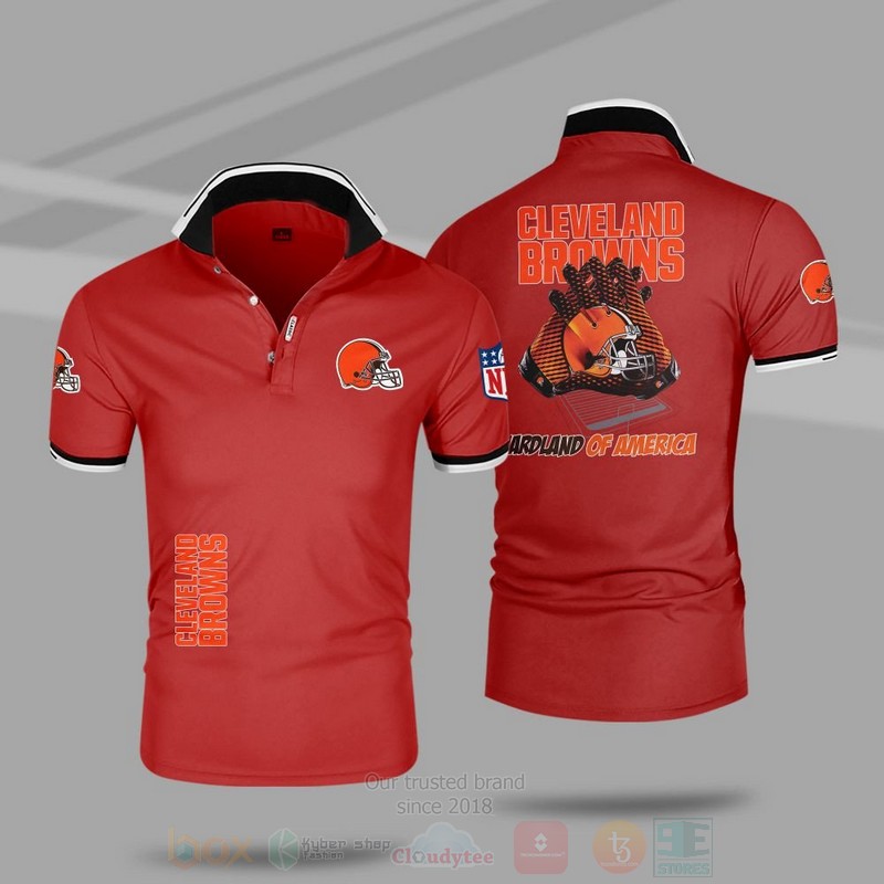 BEST NFL Cleveland Browns Premium All Over Print Polo Shirt 3 NFL Cleveland Browns Premium Polo Shirt 1 2