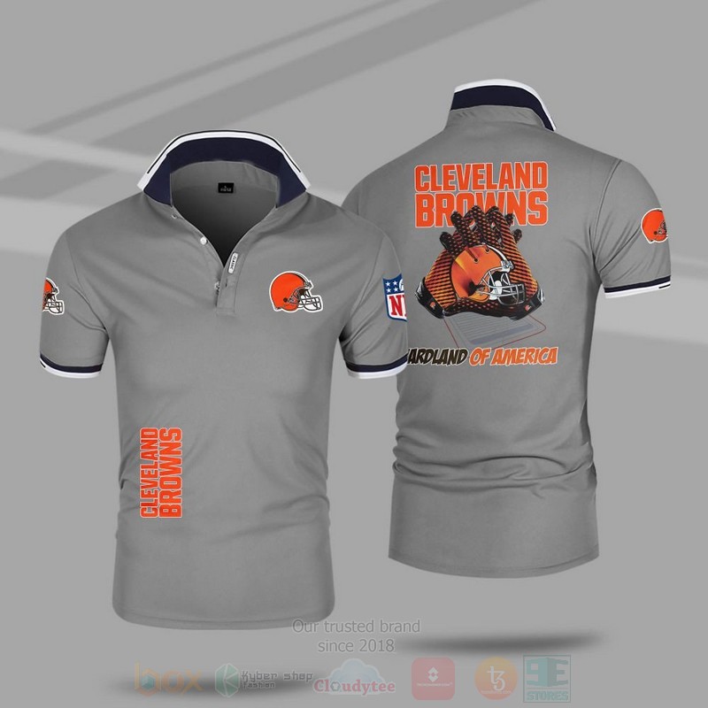 BEST NFL Cleveland Browns Premium All Over Print Polo Shirt 5 NFL Cleveland Browns Premium Polo Shirt 1 2 3 4