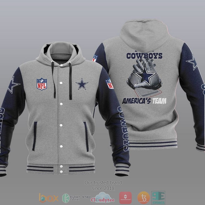 NFL Dallas Cowboys Americas Team Baseball Jacket Hoodie 1