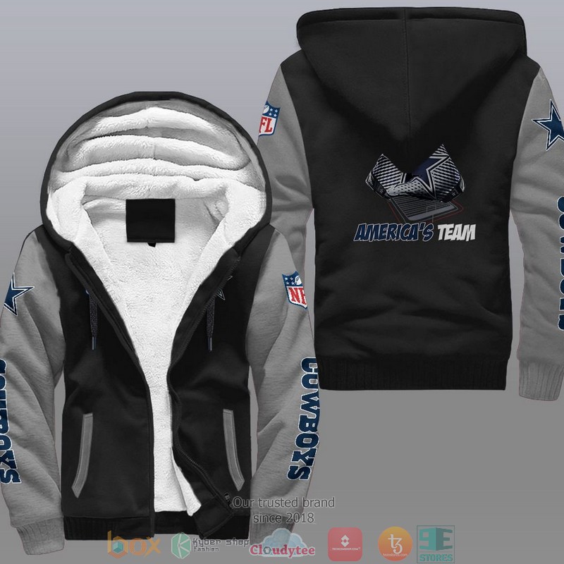 HOT Dallas Cowboys America's Team 3D Fleece Hoodie 2 NFL Dallas Cowboys Americas Team Fleece Hoodie 1
