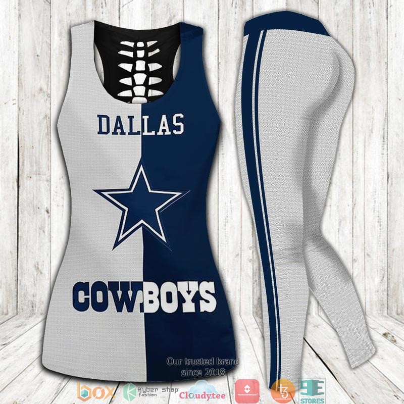 NFL Dallas Cowboys Blue White Tank Top Legging 1 2 3 4 5