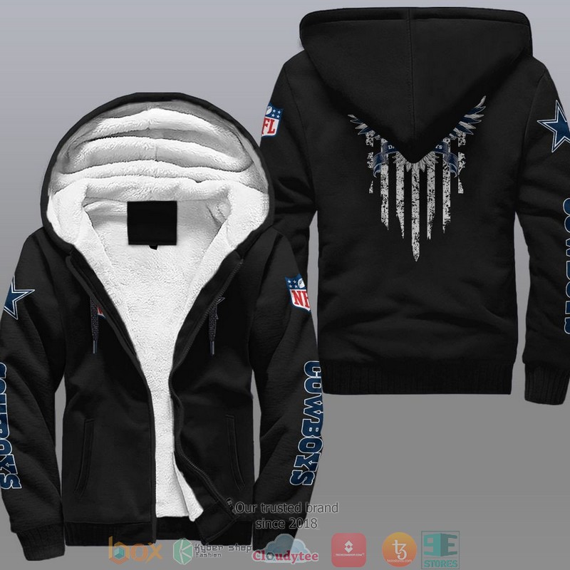 NFL Dallas Cowboys Eagle American Flag Fleece Hoodie