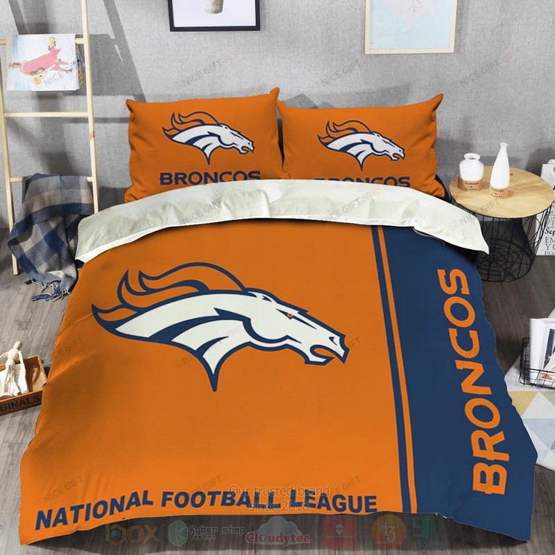 NFL Denver Broncos Inspired Orange Bedding Set 1