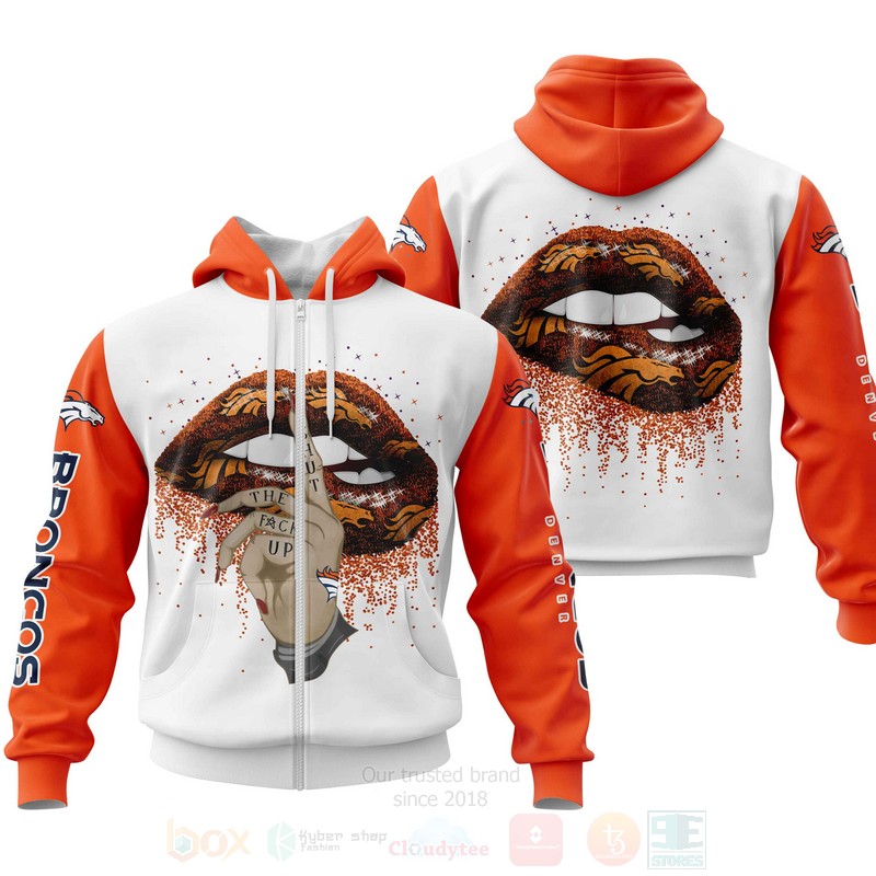 BEST NFL Denver Broncos Lips Personalized Custom 3D Hoodie, Zip Hoodie 2 NFL Denver Broncos Lips Personalized 3D Hoodie Zip Hoodie 1