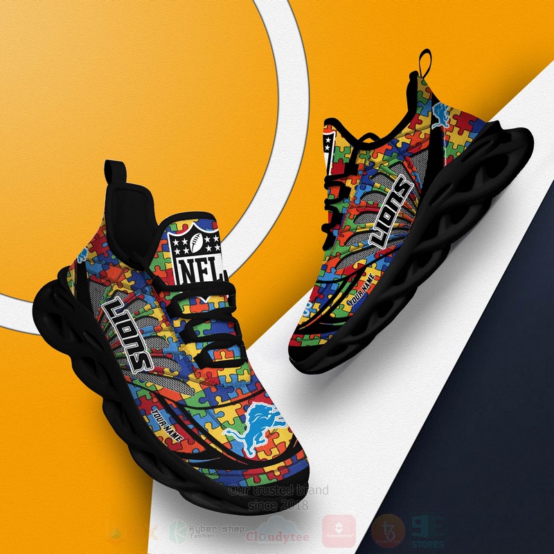 BEST NFL Detroit Lions-Autism Personalized Custom Max Soul Shoes 3 NFL Detroit Lions Autism Personalized Clunky Max Soul Shoes 1 2