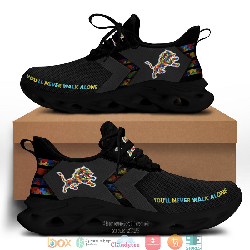 NFL Detroit Lions Autism Max Soul Sneakers 9 NFL Detroit Lions Autism Max Soul Sneakers