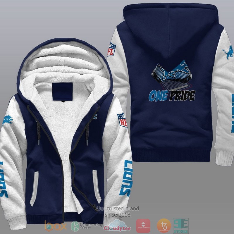 HOT Detroit Lions One Pride 3D Fleece Hoodie 3 NFL Detroit Lions One Pride Fleece Hoodie 1 2