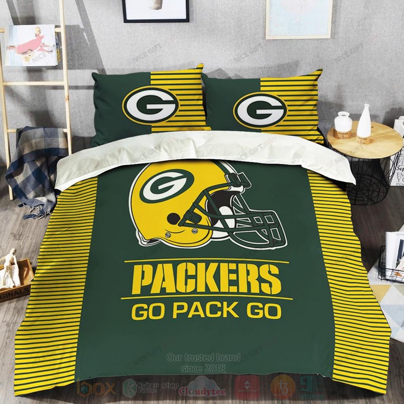 NFL Green Bay Packers Go Pack Go Inspired Bedding Set 1