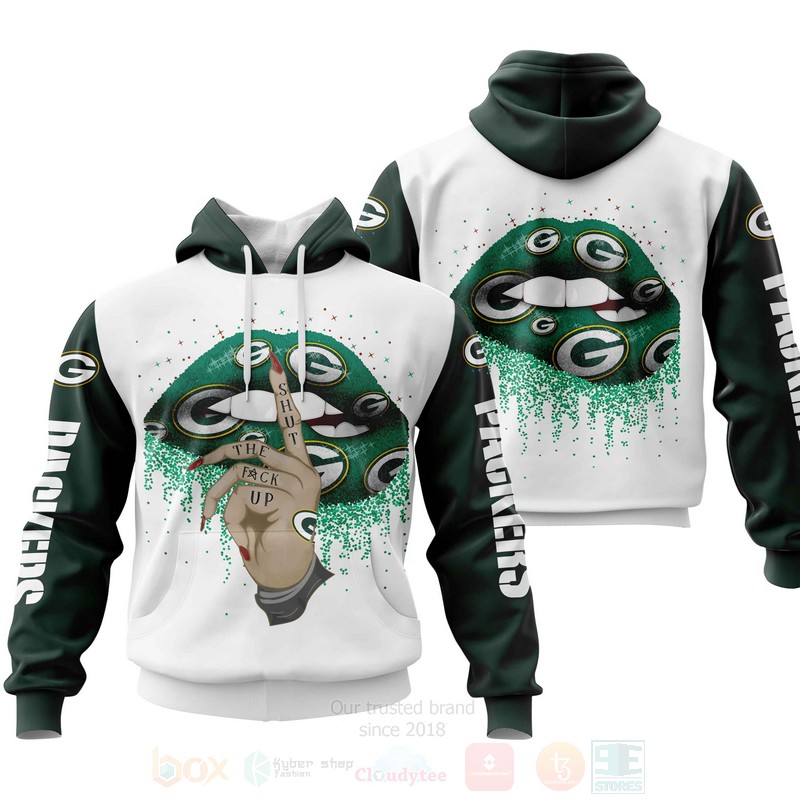 NFL Green Bay Packers Lips Personalized 3D Hoodie Zip Hoodie