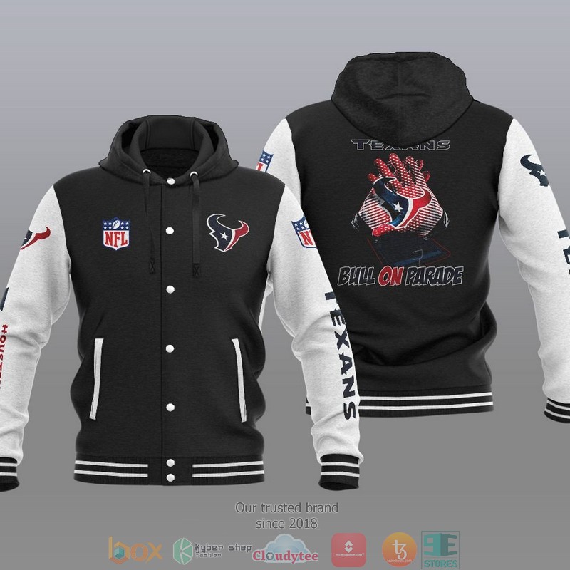 NFL Houston Texans Bull On Parade Baseball Jacket Hoodie