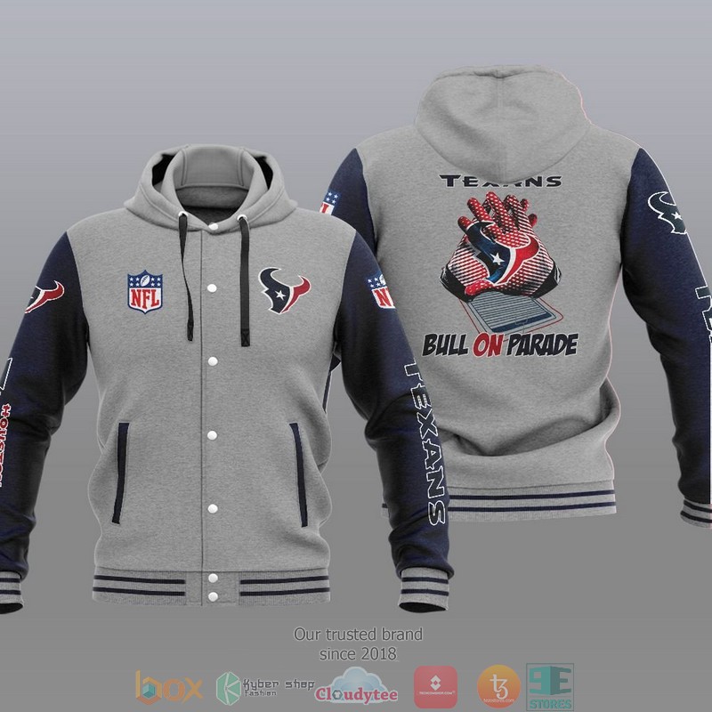 NFL Houston Texans Bull On Parade Baseball Jacket Hoodie 1