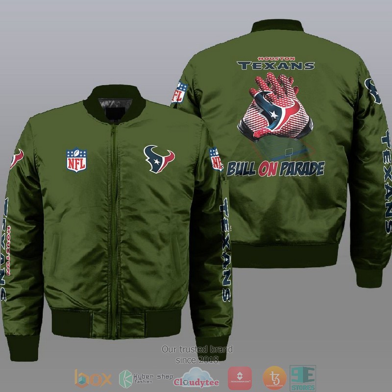 NFL Houston Texans Bull On Parade Bomber Jacket 3 NFL Houston Texans Bull On Parade Bomber Jacket 1 2