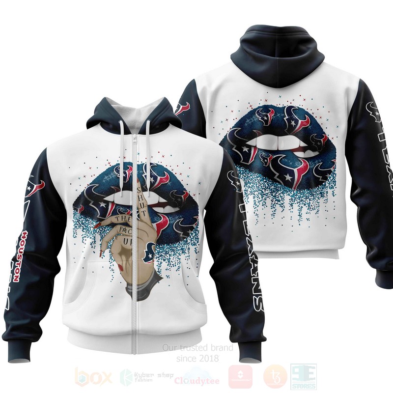 BEST NFL Houston Texans Lips Personalized Custom 3D Hoodie, Zip Hoodie 2 NFL Houston Texans Lips Personalized 3D Hoodie Zip Hoodie 1