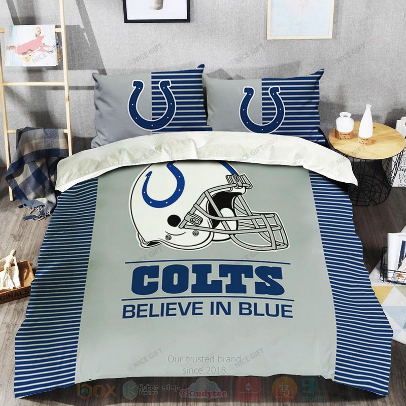 NFL Indianapolis Colts Believe In Blue Inspired Bedding Set 1