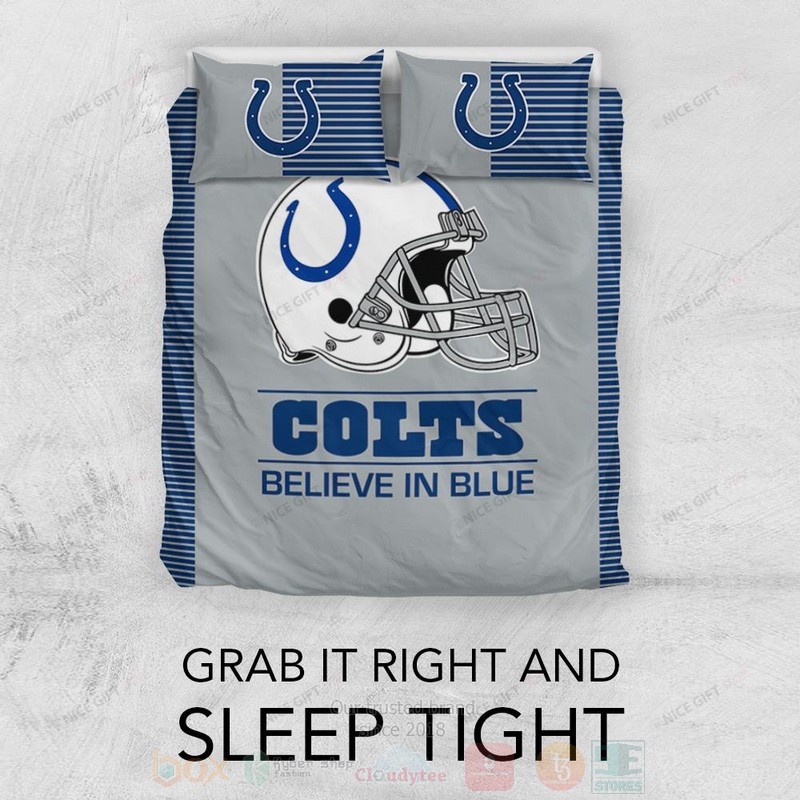 BEST NFL Indianapolis Colts Believe In Blue Inspired Duvet Cover Bed Sets 3 NFL Indianapolis Colts Believe In Blue Inspired Bedding Set 1 2