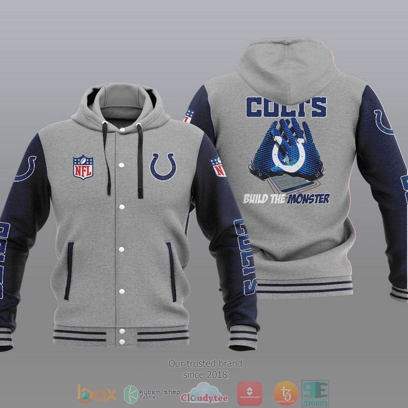 NFL Indianapolis Colts Build The Monster Baseball Jacket Hoodie 1