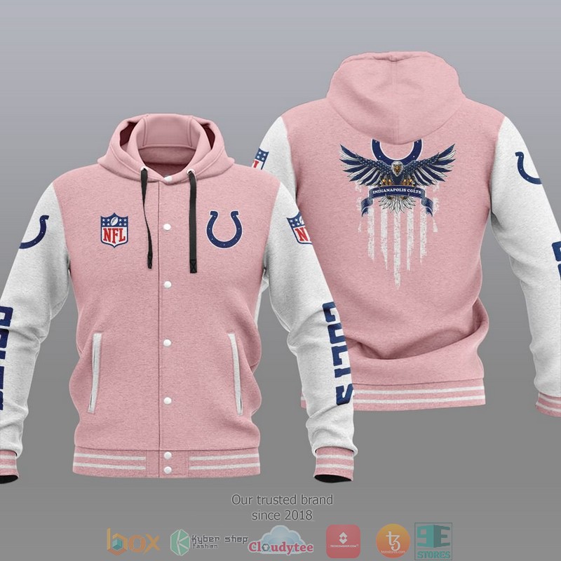 HOT Indianapolis Colts Eagle American Flag Varsity Hoodie Jacket 4 NFL Indianapolis Colts Eagle American Flag Baseball Jacket Hoodie 1 2 3