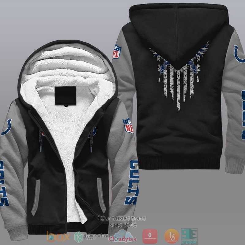 HOT Indianapolis Colts Eagle American Flag 3D Fleece Hoodie 2 NFL Indianapolis Colts Eagle American Flag Fleece Hoodie 1