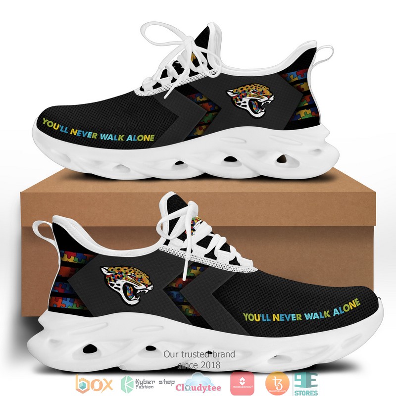 NFL Jacksonville Jaguars Autism Max Soul Sneakers 2 NFL Jacksonville Jaguars Autism Max Soul Sneakers 1