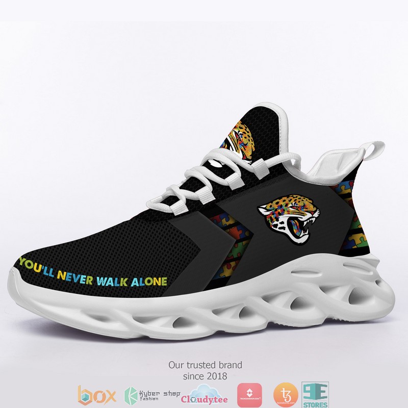 NFL Jacksonville Jaguars Autism Max Soul Sneakers 4 NFL Jacksonville Jaguars Autism Max Soul Sneakers 1 2 3